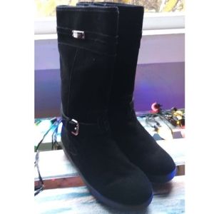 Coach Black Tallulah Suede Sherpa Lined Winter Women Size 8